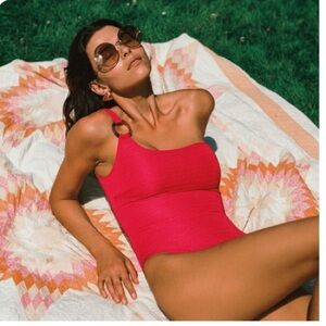 Stylish Red One-Piece Swimsuit